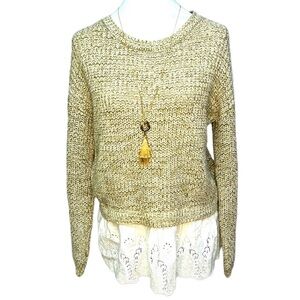 Altar’d State Eyelet Hem Sweater